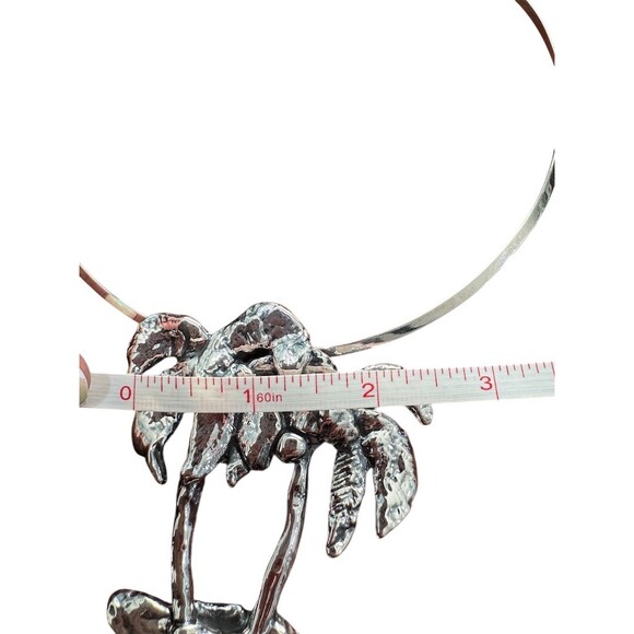 NWT .999 Sterling Silver Palm Tree Island Beach Charm Slide Pendant - Picture 3 of 7